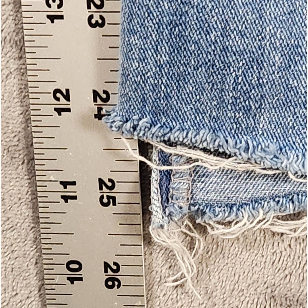 Miss Me Jeans Womens 24 Blue Insider Crop Two Step Fray Distressed Bootcut Denim - Picture 10 of 10